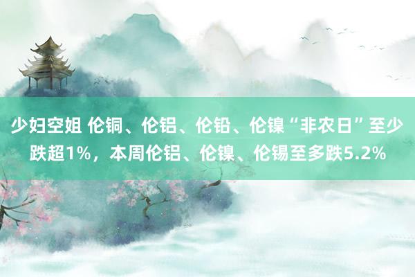 少妇空姐 伦铜、伦铝、伦铅、伦镍“非农日”至少跌超1%，本周伦铝、伦镍、伦锡至多跌5.2%