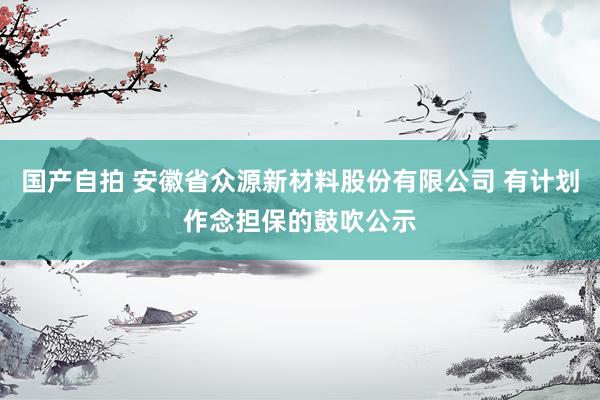 国产自拍 安徽省众源新材料股份有限公司 有计划作念担保的鼓吹公示