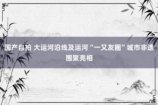 国产自拍 大运河沿线及运河“一又友圈”城市非遗围聚亮相