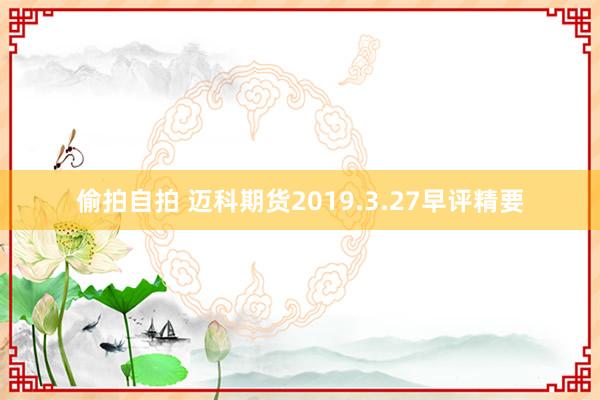 偷拍自拍 迈科期货2019.3.27早评精要