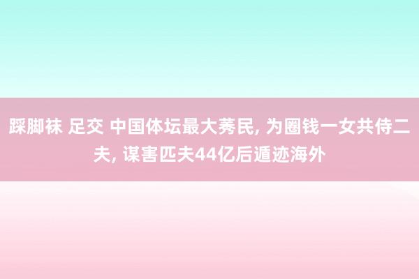 踩脚袜 足交 中国体坛最大莠民, 为圈钱一女共侍二夫, 谋害匹夫44亿后遁迹海外