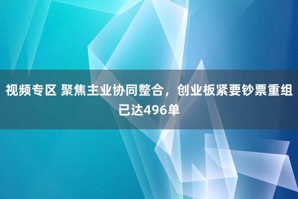 视频专区 聚焦主业协同整合，创业板紧要钞票重组已达496单