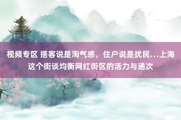 视频专区 搭客说是淘气感，住户说是扰民…上海这个街谈均衡网红街区的活力与递次