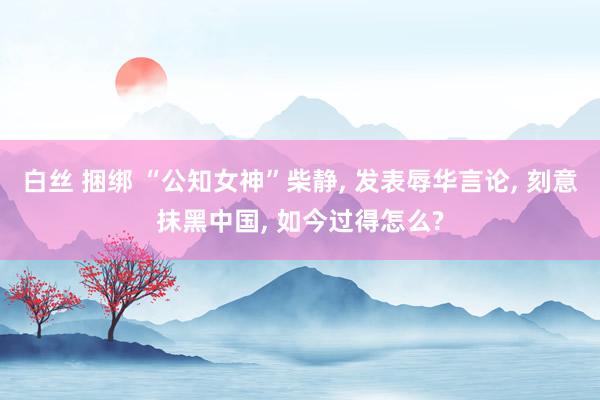 白丝 捆绑 “公知女神”柴静, 发表辱华言论, 刻意抹黑中国, 如今过得怎么?