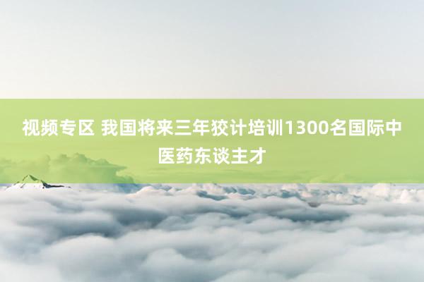 视频专区 我国将来三年狡计培训1300名国际中医药东谈主才