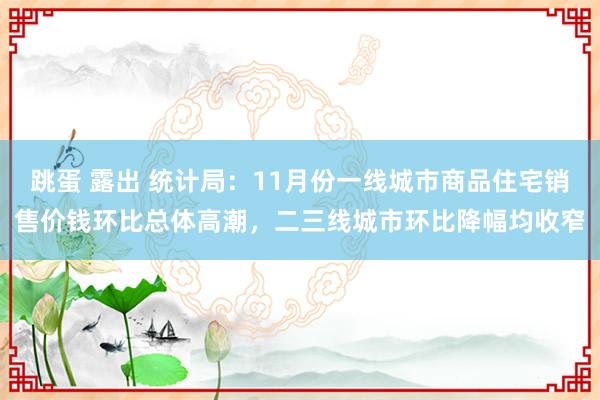 跳蛋 露出 统计局：11月份一线城市商品住宅销售价钱环比总体高潮，二三线城市环比降幅均收窄