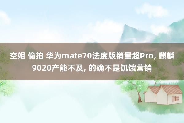 空姐 偷拍 华为mate70法度版销量超Pro， 麒麟9020产能不及， 的确不是饥饿营销