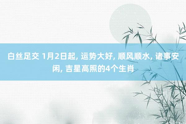 白丝足交 1月2日起, 运势大好, 顺风顺水, 诸事安闲, 吉星高照的4个生肖