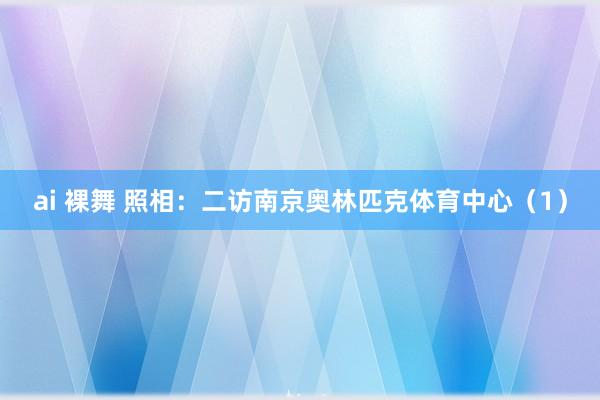 ai 裸舞 照相：二访南京奥林匹克体育中心（1）