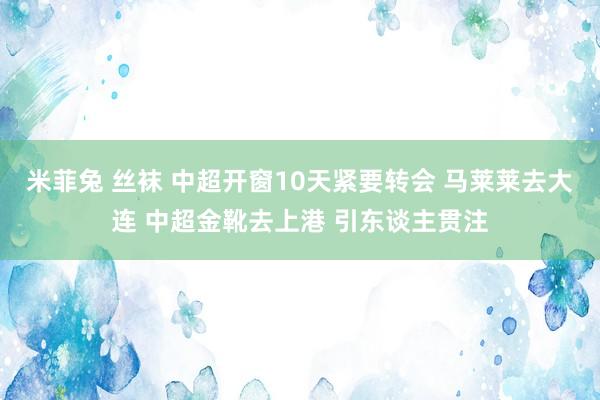 米菲兔 丝袜 中超开窗10天紧要转会 马莱莱去大连 中超金靴去上港 引东谈主贯注